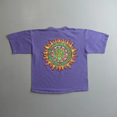 Vintage Bugle Boy Neon Print T Shirt USA Double Sided 90s Sun • $75