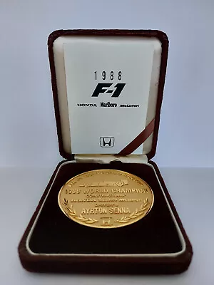 Ayrton Senna McLaren F1 1988 Drivers' & Constructors' Championship Winner Medal • $9946.80