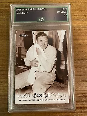 2016 Leaf Babe Ruth Coll. Babe Ruth Graded Card • $0.99