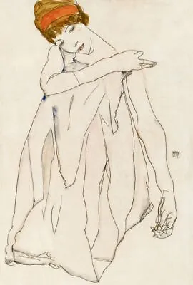 Egon Schiele - Dancer 1913 Drawing Poster Wall Art Picture Print A3 A4 • £4.50