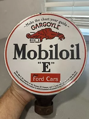 Vintage Gargoyle Mobil Oil LUBSTER Paddle Porcelain Sign Ford Car Original Rare • $2125