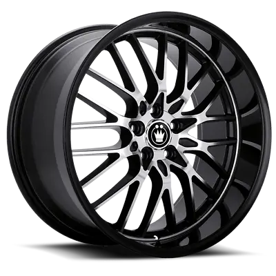 $185 • Buy 1 New Gloss Black With Machine Face Konig Lace 18X8 35 5-100 Wheel