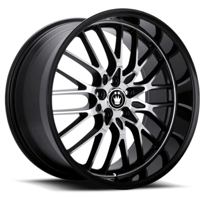 $185 • Buy 1 New Gloss Black With Machine Face Konig Lace 18X8 35 5-100 Wheel