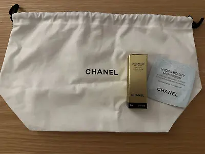 Chanel Sublimage Creme Fine 5ml & Micro Serum 0.75ml & Medium Drawstring Bag • £32