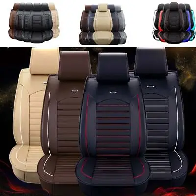 Universal Leather Car Seat Cover Full Set For Honda/Toyota/Nissan/Ford/Chevrolet • $79.99