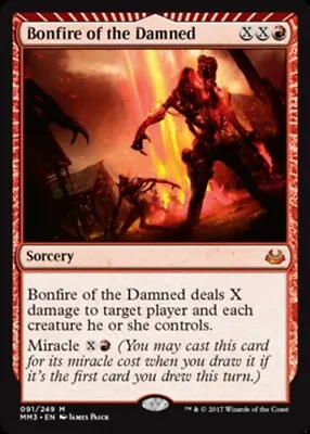 Bonfire Of The Damned - Foil Magic Mtg Moderate Play English Modern Masters 201 • $4.75