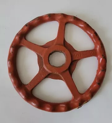 Antique Vintage Red Stockham Large Round Hand Wheel Valve Handle Knob 8 ×.75  • $47.50