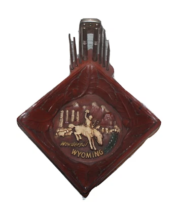$79.95 • Buy Rare Unique Vtg Walnut Nut Cracker Bowl Set Picks Wyoming Souvenir Western MCM