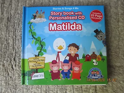 STORY BOOK WITH PERSONALISED CD  MATILDA   New • £6.55