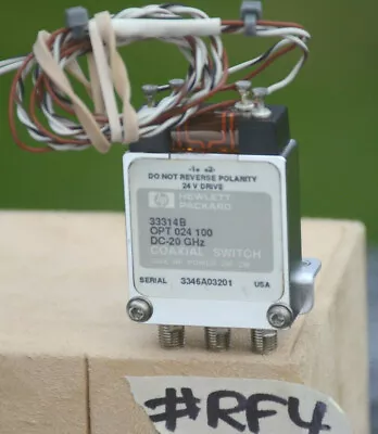 $29 • Buy Agilent Coaxial Switch  DC To 20GHz 33314B Options 024 100 