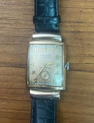 Gruen Curvex Precision Watch Vintage 10k Rose Gold Filled 1941  Over Wound  • $169.99