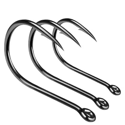 Circle Hooks High Carbon Steel Closed Eye In-Line Fishing Hooks For Catfish Fish • $6.62