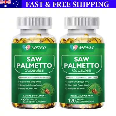 Saw Palmetto Capsules - Male Prostate & Urinary Tract Health Prevents Hair Loss • $39.99