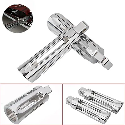 Motor Chrome Passenger Foot Pegs Fit For Harley Road King Softail Deluxe FLSTN • $20.98