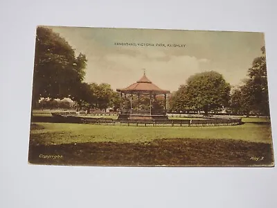 Keighley Victoria Park Bandstand 1926   Old Postcard • £2.50