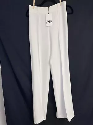 Zara White Side Zip Trousers Size Xs Tall - Nwt • $12