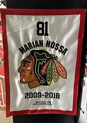 Marian Hossa Chicago Blackhawks Banner Jersey Retirement 11/20/22 • $60