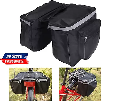 Waterproof MTB Bike Bicycle Rear Rack Pannier Bags Seat Saddle Carry Bag Carrier • $16.81