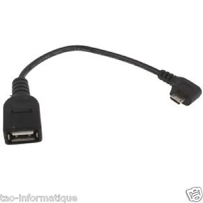 USB Cable Host / OTG Elbow 90° 30 CM For Samsung Galaxy Tab 3 8 And 10 Inch • £4.82