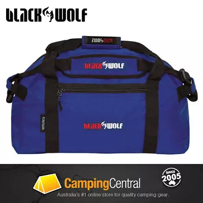 $39.99 • Buy BLACK WOLF 50 LITRE DUFFLE BAG Luggage Overnight Travel Carry Sports Gym BLUE