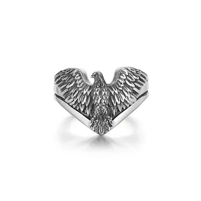 3D Eagle Men's Ring S925 Sterling Silver Hawk Ring For Men Vintage Thai Silver  • $8.99