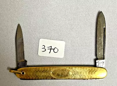 Vintage Miller Bros. Double Blade Gold Folding Pocket Knife (#370) • $30