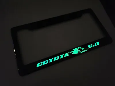 $45 • Buy (Glow) Coyote Badge 5.0 GT 100% Carbon Fiber License Plate Frame