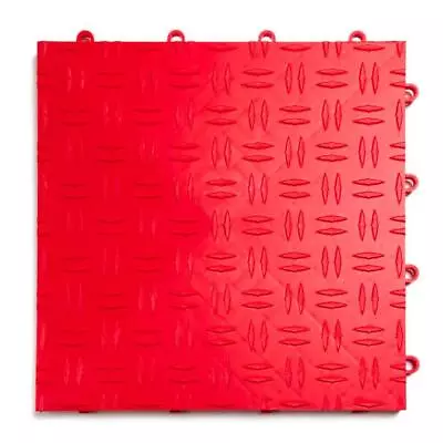 Motordeck Garage Flooring Tiles 12  Diamond Red Modular (24-Pack) Commercial • $65.08