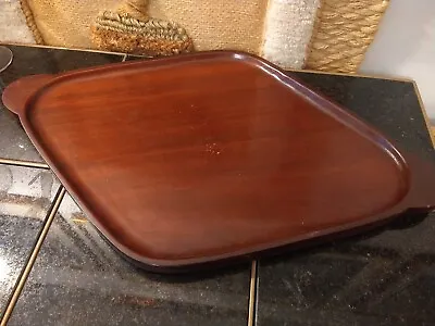 Vtg Caribcraft  Mahogany Service Serving Tray Haitian Hand Crafted 20  By 12   • $44