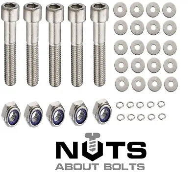 M4 M5 M6 M8 M10 M12 A2 Stainless Steel Cap Head Socket Screw Nuts Bolt Allen Key • £5.25