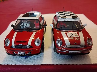 £4.99 • Buy Pair 1:32 Analogue Scalextric BMW Mini Coopers. Italian Job & John Cooper.