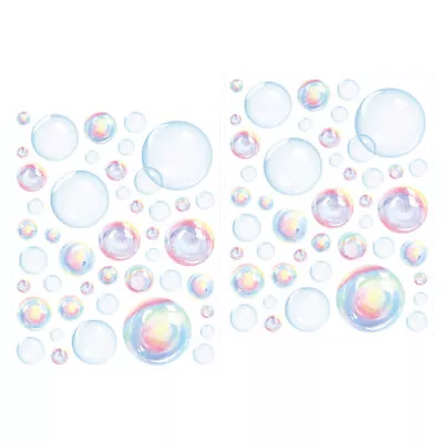  2 Sheets Pvc Bubbles Wall Sticker Mermaid Bathroom Accessories • $10.11