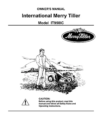 Operator Instruction Maintenance Manual Fits Merry Tiller 950 IT950IC • $19.37