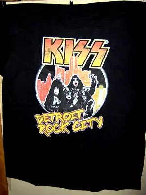 KISS DETROIT ROCK CITY Pre Worn T Shirt Size Large ACE FREHLEY PETER CRISS COOL • £53.01