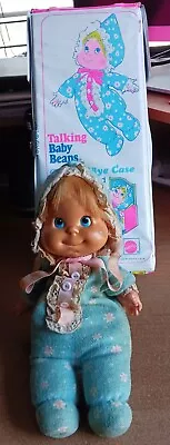 1972 Talking Baby Beans W/ Beddie Bye Case Mattel Works • $49