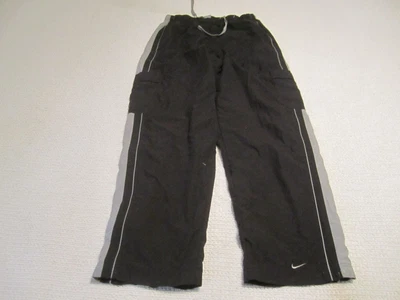 $19 • Buy VTG Nike Pants Mens XL Black Gray Windbreaker Cargo Ankle Zip Track Sweatpants
