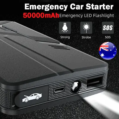 $54.39 • Buy 50000mAh Car Jump Starter 12V Emergency Booster Vehicle Battery Power Bank Set