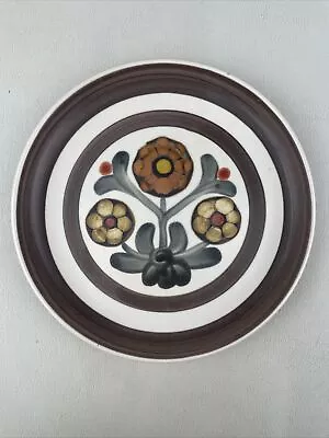 Vintage Retro Denby Langley Mayflower Pattern Dark Brown Rim Salad Plate 8” • £5