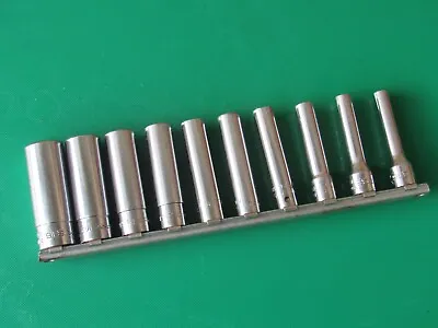 SNAP ON 110STMY 10 PC 1/4  DRIVE 6 Pt SAE DEEP SOCKET 3/16  916  NEW & UNDERLINE • $129.90