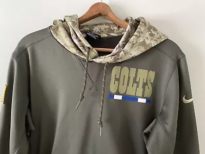 Nike NFL Indianapolis Colts Salute To Service Military Camo Hoodie Sweatshirt S • $29.99