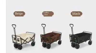 Trolley Cart 5  Rubber Wheel Heavy Duty Foldable Garden Wagon Wheelbarrow • £39.99