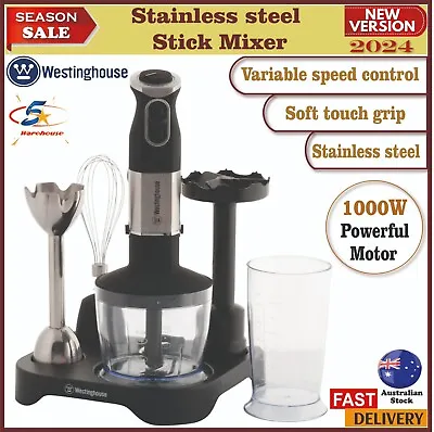 Westinghouse 1000W Stick Mixer Stainless Steel Chopper Handheld Kitchen Blender  • $161.14