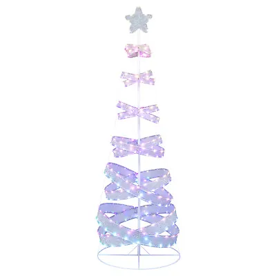 7 FT Outdoor Spiral Christmas Tree Pre-lit Christmas Tree W/ 341 LED Lights • $89.99