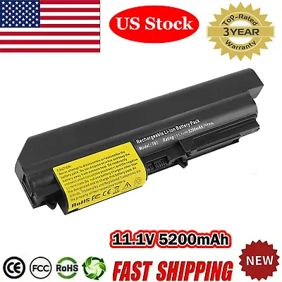 Battery For Lenovo ThinkPad T61 R61 T400 R400 T61P 14.1  Widescreen 42T4645 • $16.99