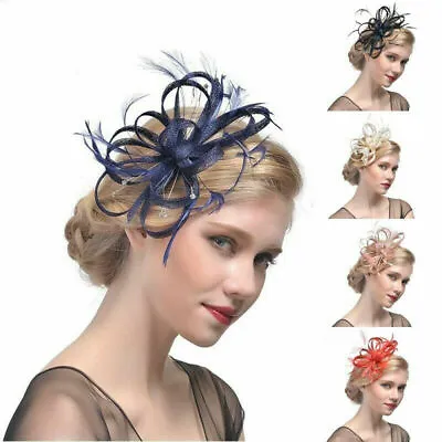 $15.99 • Buy Large Headband Clip Feather Fascinator Ladies Day Wedding Races Royal Ascot AU