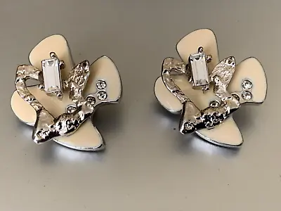 Amazing Vintage French Christian LACROIX Earrings -Transformable -EnamelCrystal • $349.30