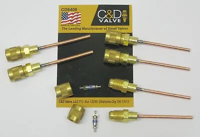 C&D Copper Tube Access Valve 1/8  CD8408 Package Of 6 • $17.17