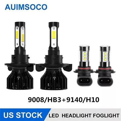 For Ford F-150 2004-2014 Front LED Headlight Hi/Lo+Fog Light Bulbs 6000K White • $32.29