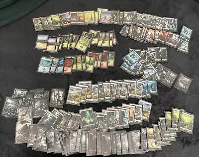 Magic The Gathering Lot 150+ All Foil Land Basic From Various Sets. • $1