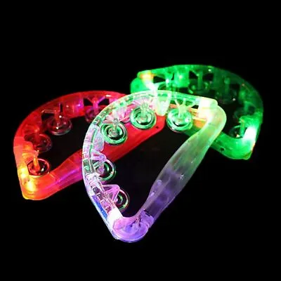 Illuminated Hand Rattle LED Light Up Sensory Toy Flashing Tambourine Shaking • £4.90